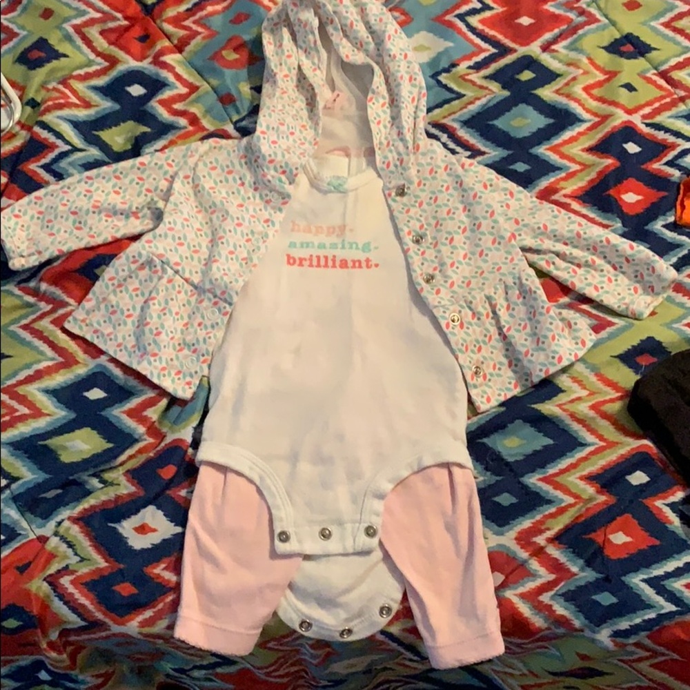 Jacket, pants, and onesie set carters